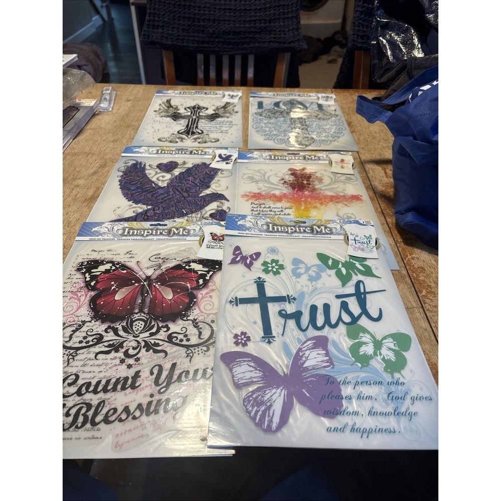Horizon Group USA Inspirational 6 Piece Lot  Group Of Iron On Transfers